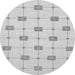 Round Solid Gray Modern Rug, abs1431gry