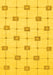 Machine Washable Solid Yellow Modern Rug, wshabs1431yw