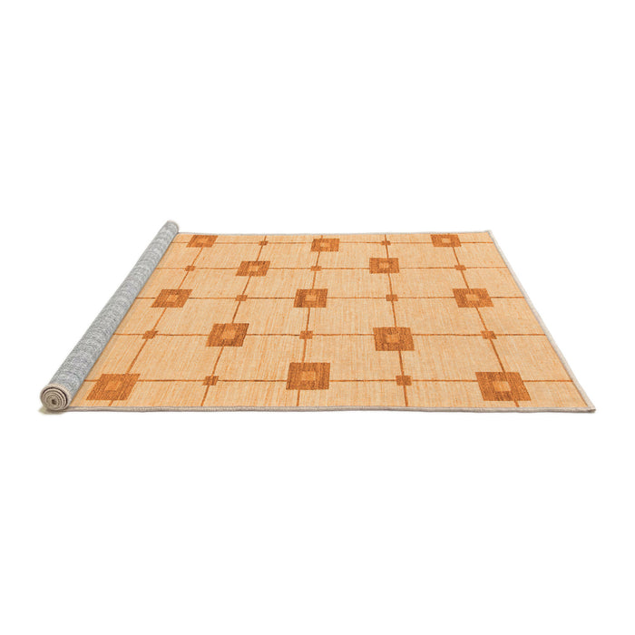 Sideview of Machine Washable Solid Orange Modern Area Rugs, wshabs1431org