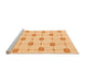 Sideview of Machine Washable Solid Orange Modern Area Rugs, wshabs1431org