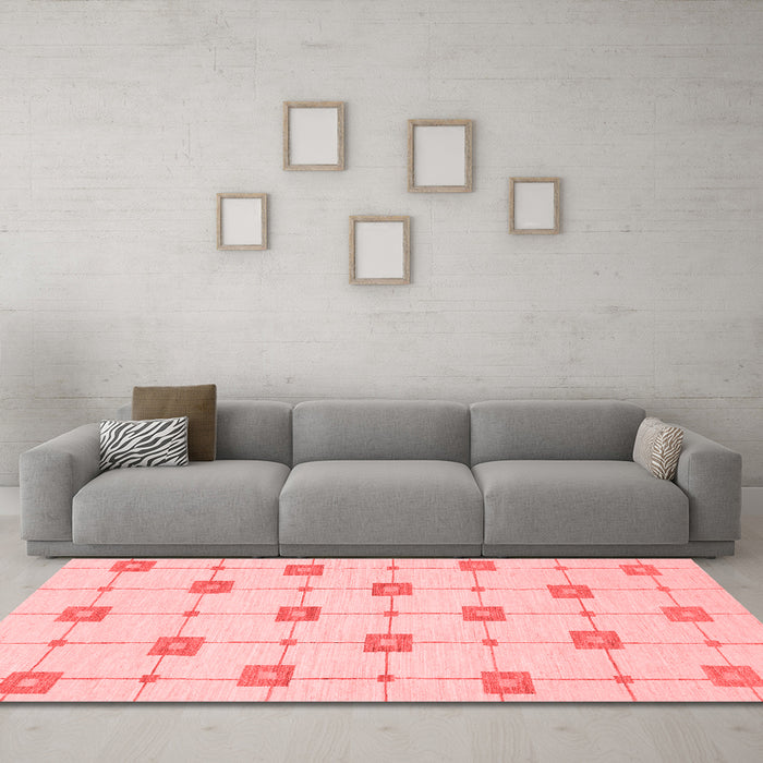 Modern Red Washable Rugs