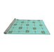 Sideview of Machine Washable Solid Light Blue Modern Rug, wshabs1431lblu