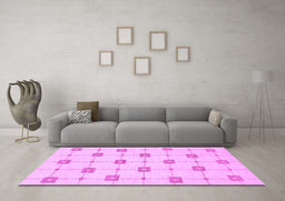 Machine Washable Solid Purple Modern Area Rugs in a Living Room, wshabs1431pur