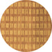 Round Abstract Brown Modern Rug, abs1432brn