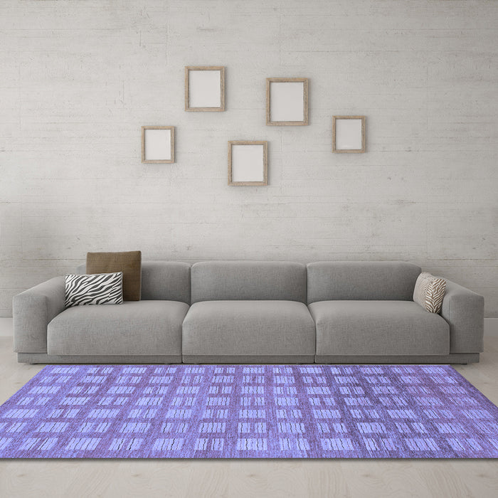 Machine Washable Abstract Blue Modern Rug in a Living Room, wshabs1432blu