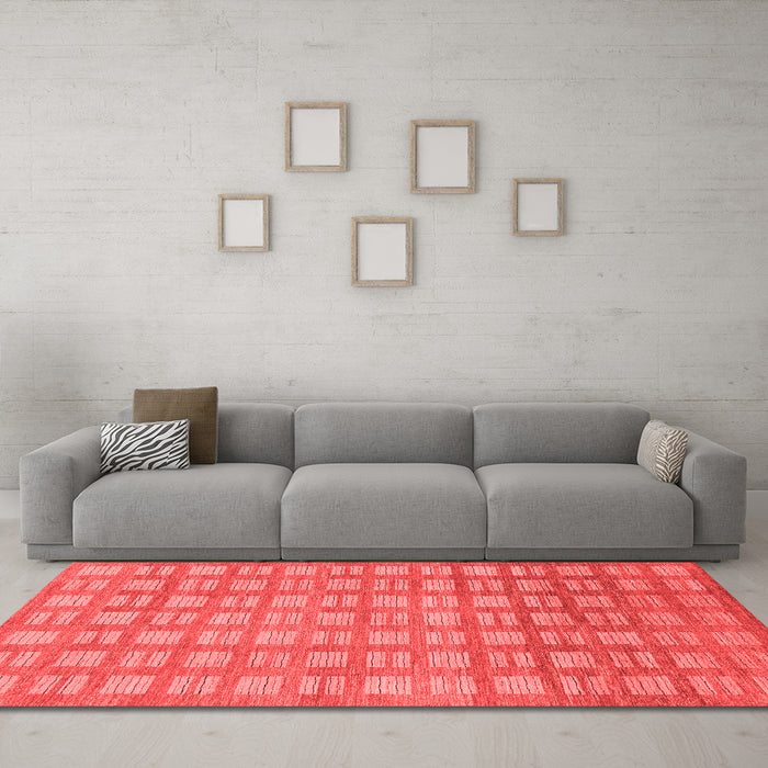 Modern Red Washable Rugs