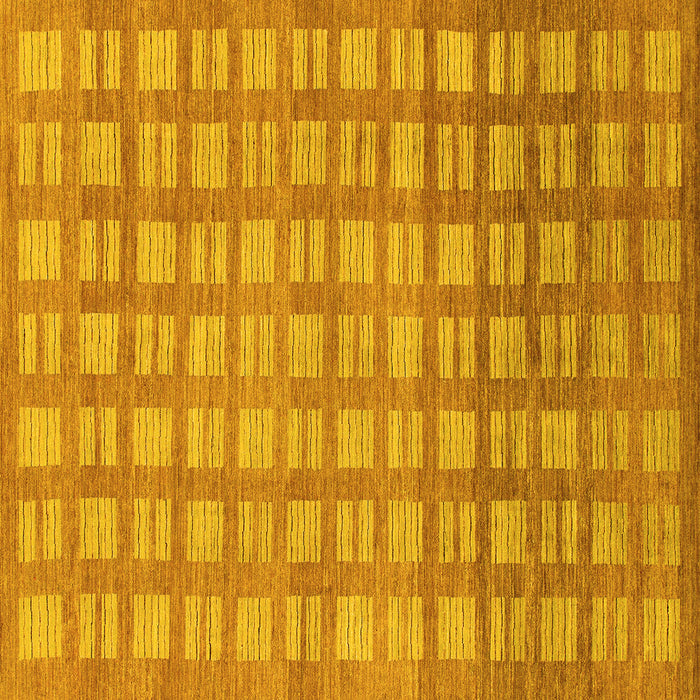 Square Abstract Yellow Modern Rug, abs1432yw