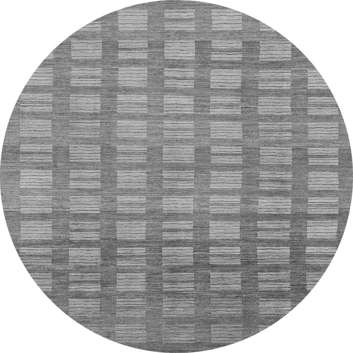 Round Abstract Gray Modern Rug, abs1432gry