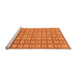 Sideview of Machine Washable Abstract Orange Modern Area Rugs, wshabs1432org