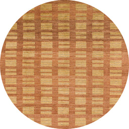 Round Abstract Orange Red Modern Rug, abs1432