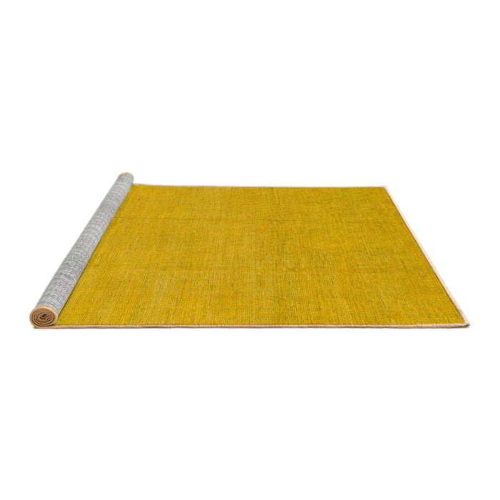 Sideview of Machine Washable Abstract Orange Rug, wshabs1433