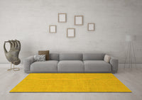 Machine Washable Abstract Yellow Modern Rug, wshabs1433yw