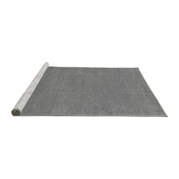 Sideview of Machine Washable Abstract Gray Modern Rug, wshabs1433gry