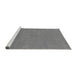 Sideview of Machine Washable Abstract Gray Modern Rug, wshabs1433gry