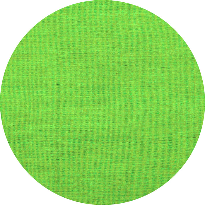 Round Abstract Green Modern Rug, abs1433grn