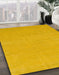 Abstract Orange Modern Rug in Family Room, abs1433