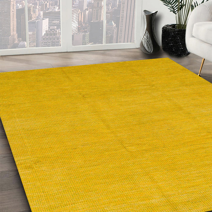 Abstract Orange Modern Rug in Family Room, abs1433