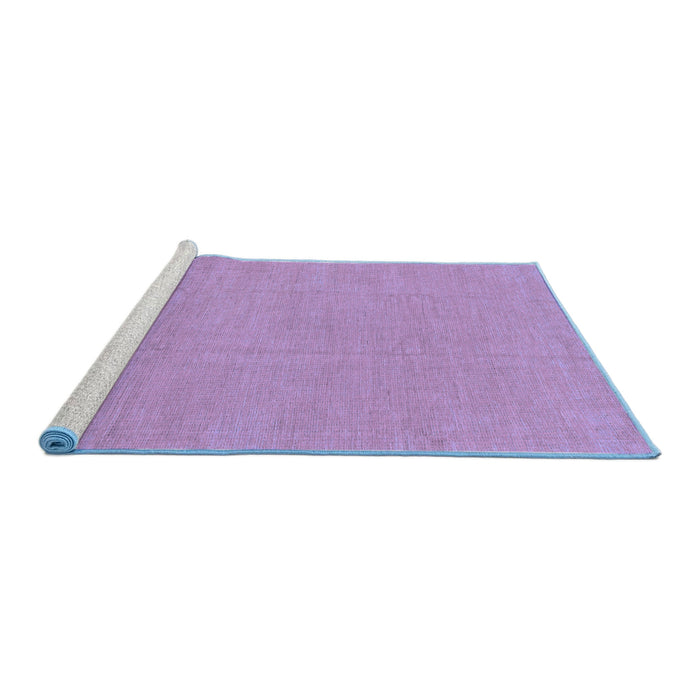 Sideview of Machine Washable Abstract Blue Modern Rug, wshabs1433blu