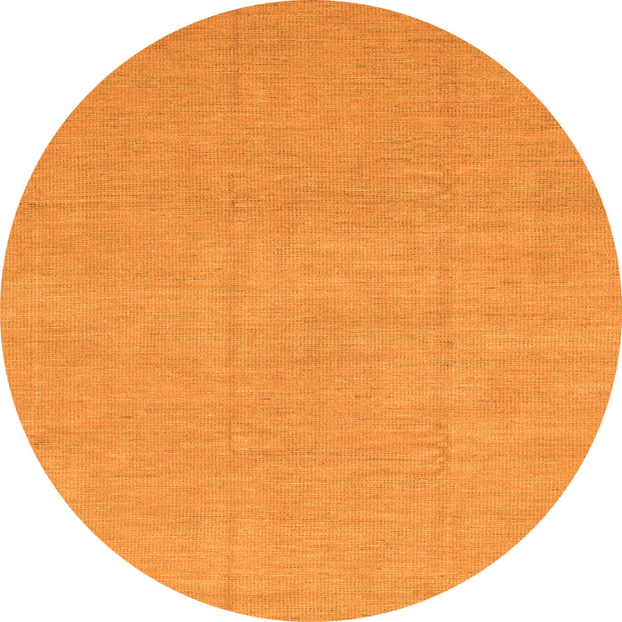 Round Abstract Orange Modern Rug, abs1433org