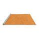 Sideview of Machine Washable Abstract Orange Modern Area Rugs, wshabs1433org