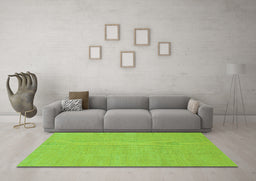Machine Washable Abstract Turquoise Modern Area Rugs in a Living Room,, wshabs1433turq