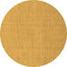 Round Abstract Brown Modern Rug, abs1433brn