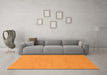 Machine Washable Abstract Orange Modern Area Rugs in a Living Room, wshabs1433org