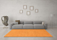 Machine Washable Abstract Orange Modern Rug, wshabs1433org