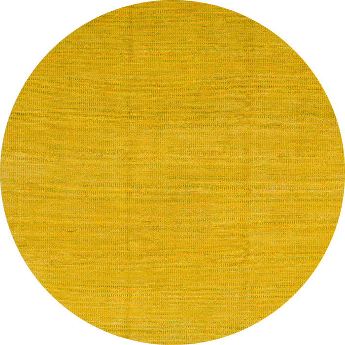 Round Abstract Orange Modern Rug, abs1433
