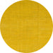 Round Abstract Orange Modern Rug, abs1433