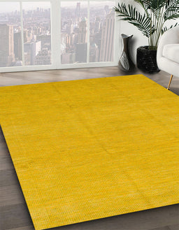 Machine Washable Abstract Orange Rug in a Family Room, wshabs1433