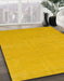 Machine Washable Abstract Orange Rug in a Family Room, wshabs1433