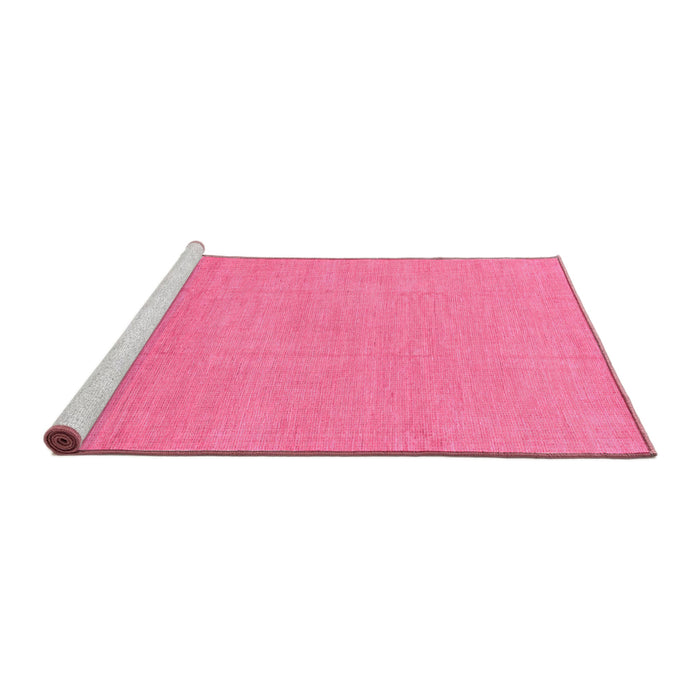 Sideview of Machine Washable Abstract Pink Modern Rug, wshabs1433pnk