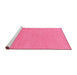 Sideview of Machine Washable Abstract Pink Modern Rug, wshabs1433pnk