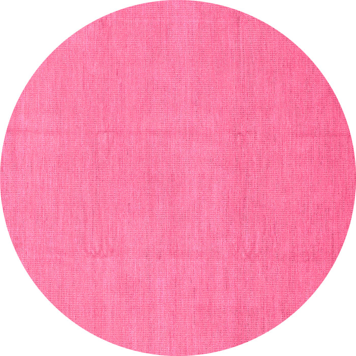 Round Abstract Pink Modern Rug, abs1433pnk