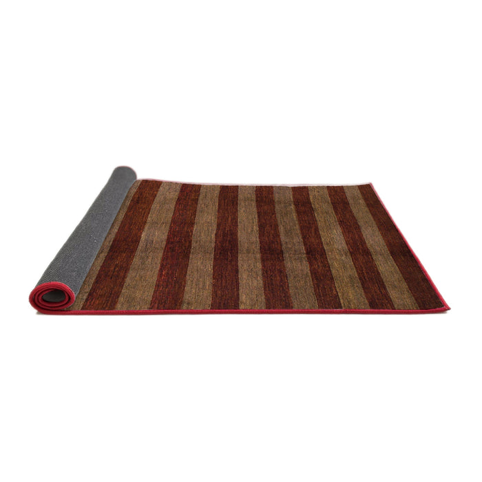 Sideview of Abstract Dark Red Modern Rug, abs1434