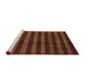 Sideview of Machine Washable Abstract Dark Red Rug, wshabs1434