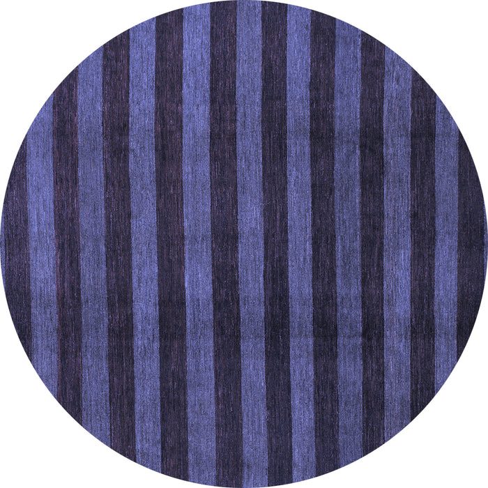 Round Machine Washable Abstract Blue Modern Rug, wshabs1434blu
