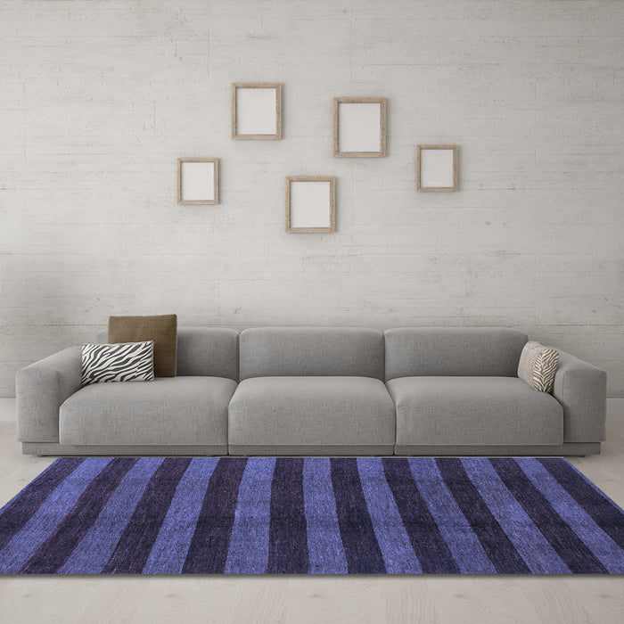 Machine Washable Abstract Blue Modern Rug in a Living Room, wshabs1434blu