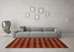 Machine Washable Abstract Orange Modern Area Rugs in a Living Room, wshabs1434org