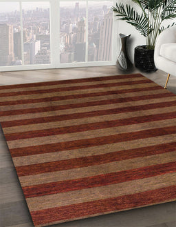 Abstract Dark Red Modern Rug in Family Room, abs1434