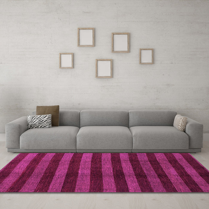 Machine Washable Abstract Pink Modern Rug in a Living Room, wshabs1434pnk