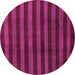 Round Abstract Pink Modern Rug, abs1434pnk