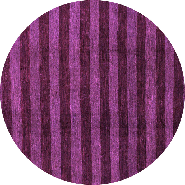 Round Machine Washable Abstract Purple Modern Area Rugs, wshabs1434pur