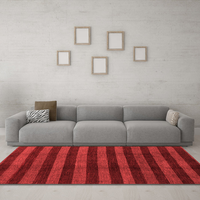 Modern Red Washable Rugs