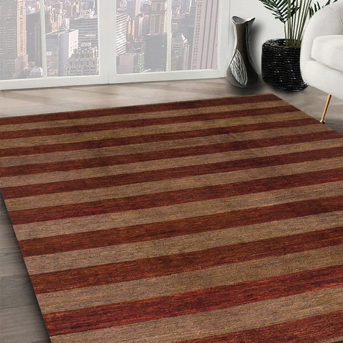 Abstract Dark Red Modern Rug in Family Room, abs1434