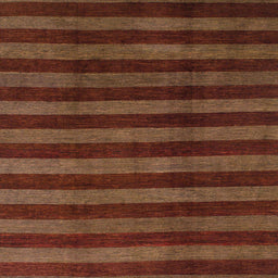 Square Abstract Dark Red Modern Rug, abs1434