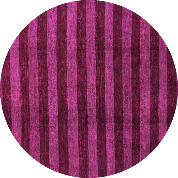 Round Machine Washable Abstract Pink Modern Rug, wshabs1434pnk