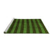 Sideview of Machine Washable Abstract Green Modern Area Rugs, wshabs1434grn