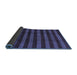 Sideview of Abstract Blue Modern Rug, abs1434blu